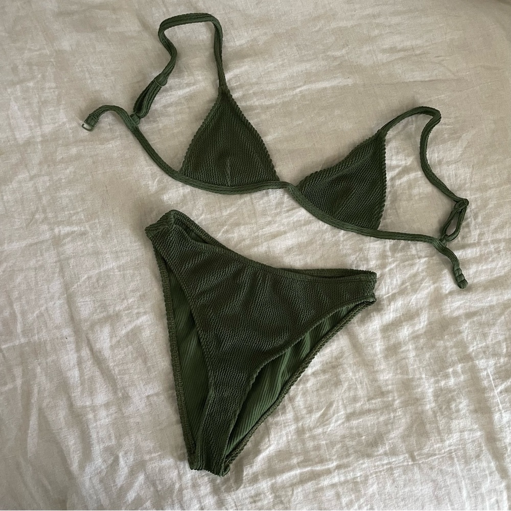 Good American Always Fits Bikini- Olive Green